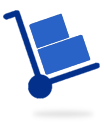 Moving Boxes on a handcart icon